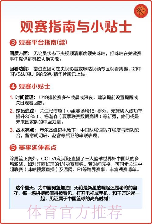 2026男篮世界杯直播：实时观赛指南与精彩赛事分析